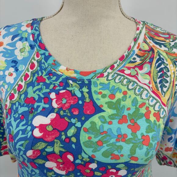 84. Cynthia Rowley Paisley Print Tunic Dress Size Small - Boho Summer Vibes - Picture 4 of 11